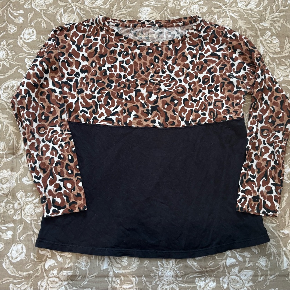 Lilly Pulitzer girls cheetah top, size medium